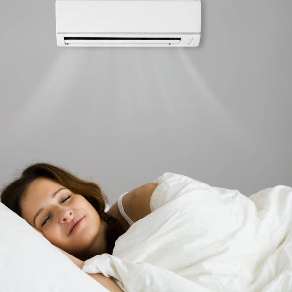 Woman Sleeping Ductless Mini-Split Comfort