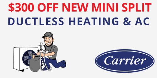 $300 off new mini split ductless heating & ac
