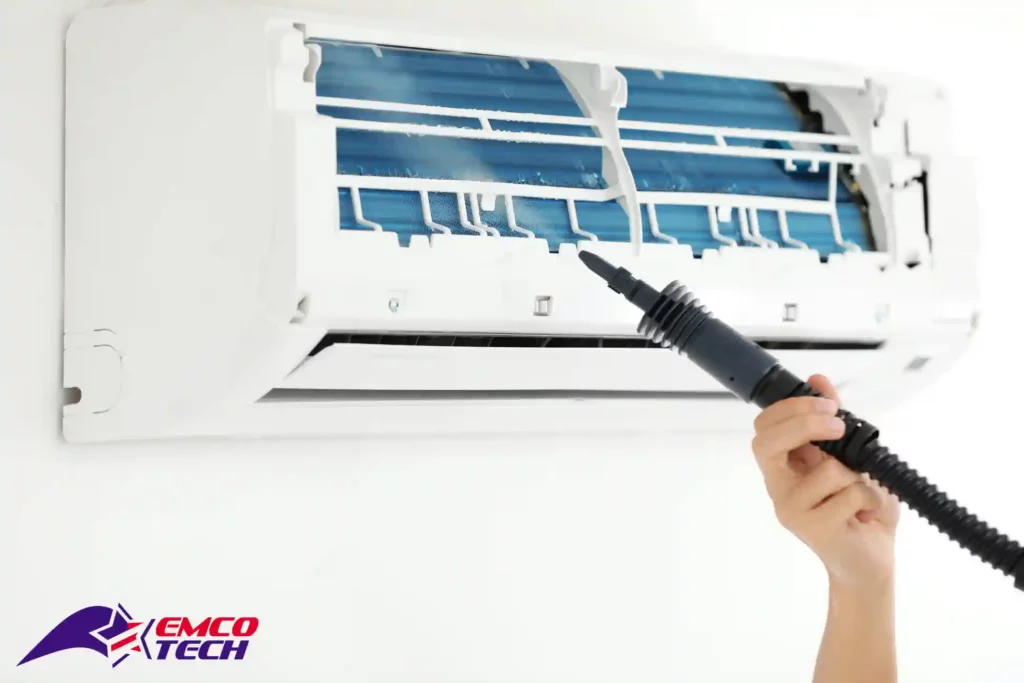 Ductless Mini Split Cleaning Service Technicians near me - Mold treatment by EMCO Tech technician Ductless Mini Split Cleaning Service Technicians near me - Mold treatment by EMCO Tech technician